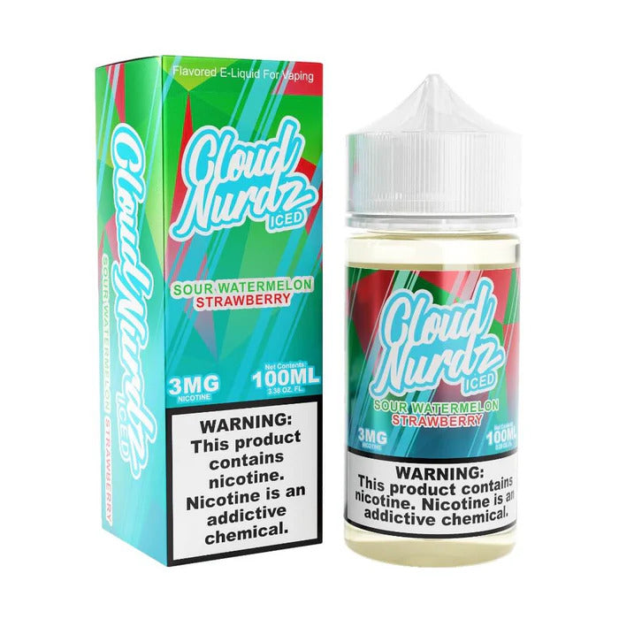 Cloud Nurdz Iced Sour Watermelon Strawberry Juice