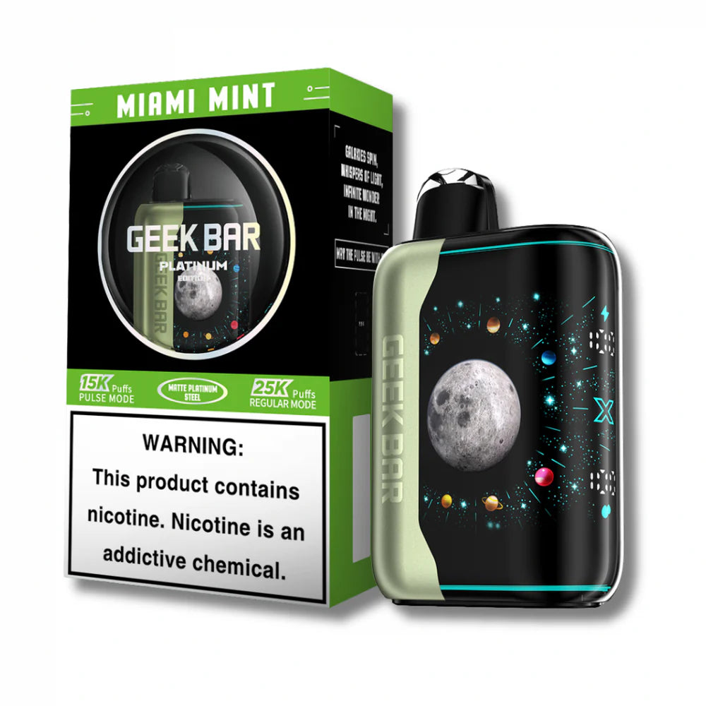 Miami Mint Geek Bar Pulse X Platinum Edition 25K Disposable Vape