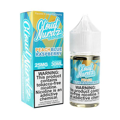 Cloud Nurdz Iced Blue Raspberry Peach Juice