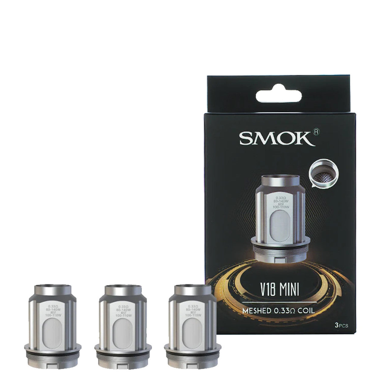 Discounted | SMOKTECH V18 MINI REPLACEMENT COILS 3PCS