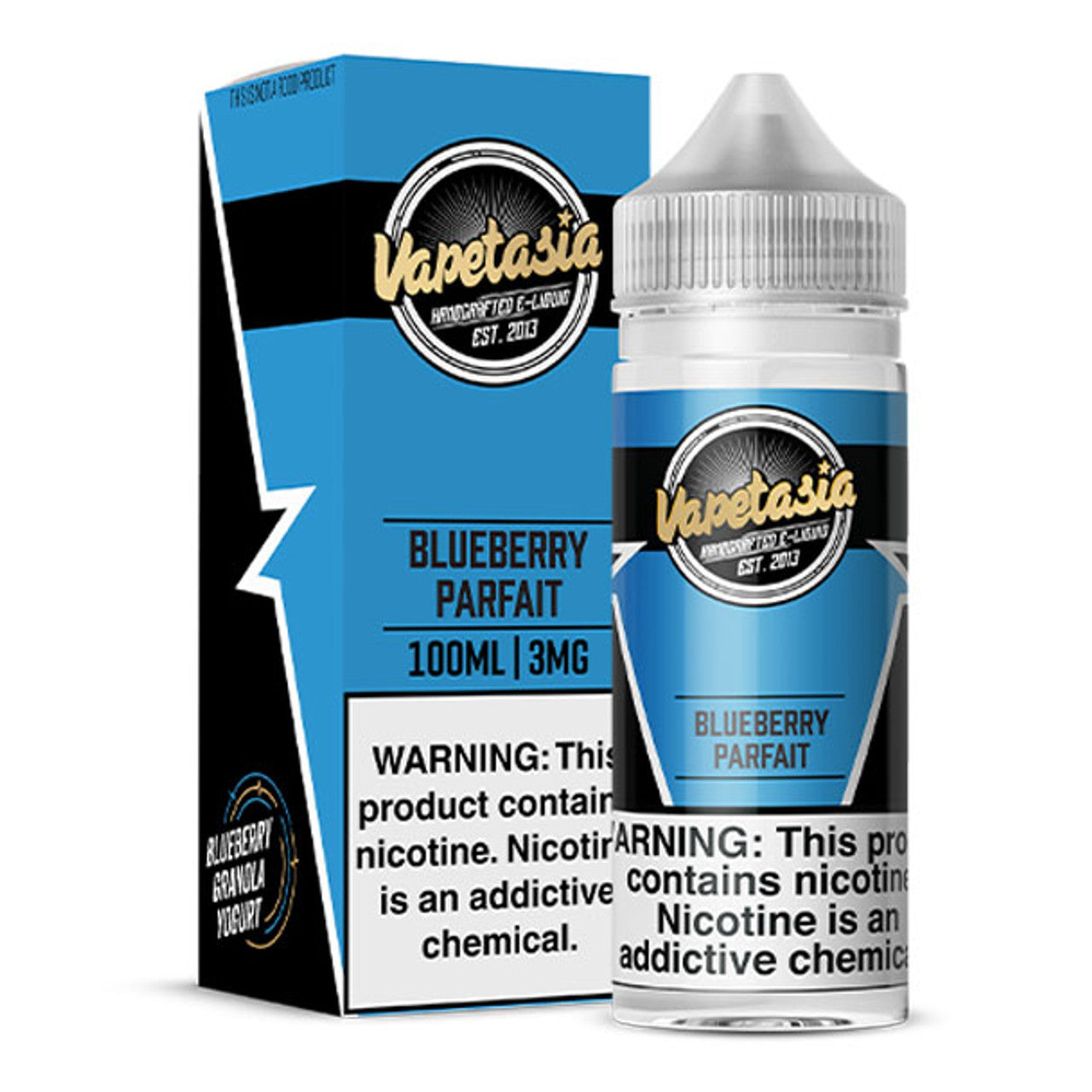 Vapetasia Blueberry Parfait e-liquid bottle