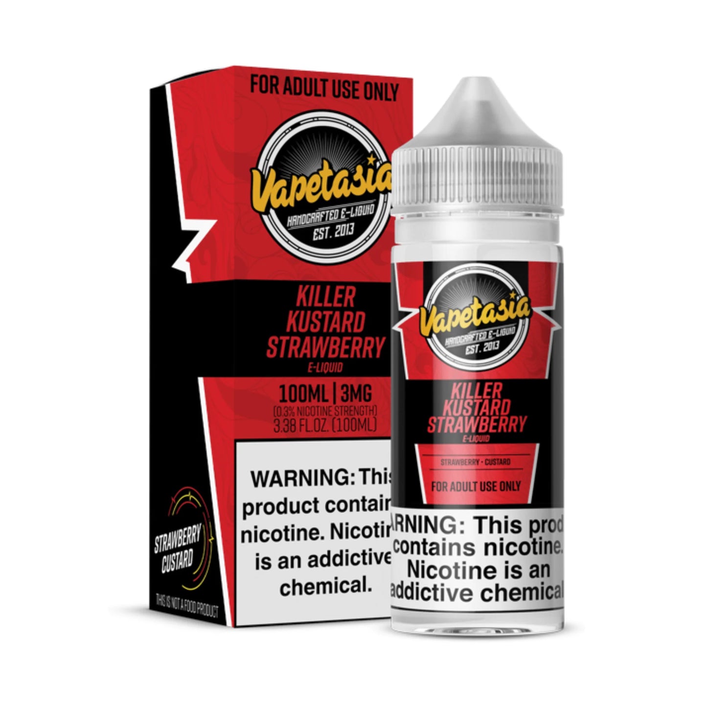 Vapetasia Killer Kustard Strawberry e-liquid bottle