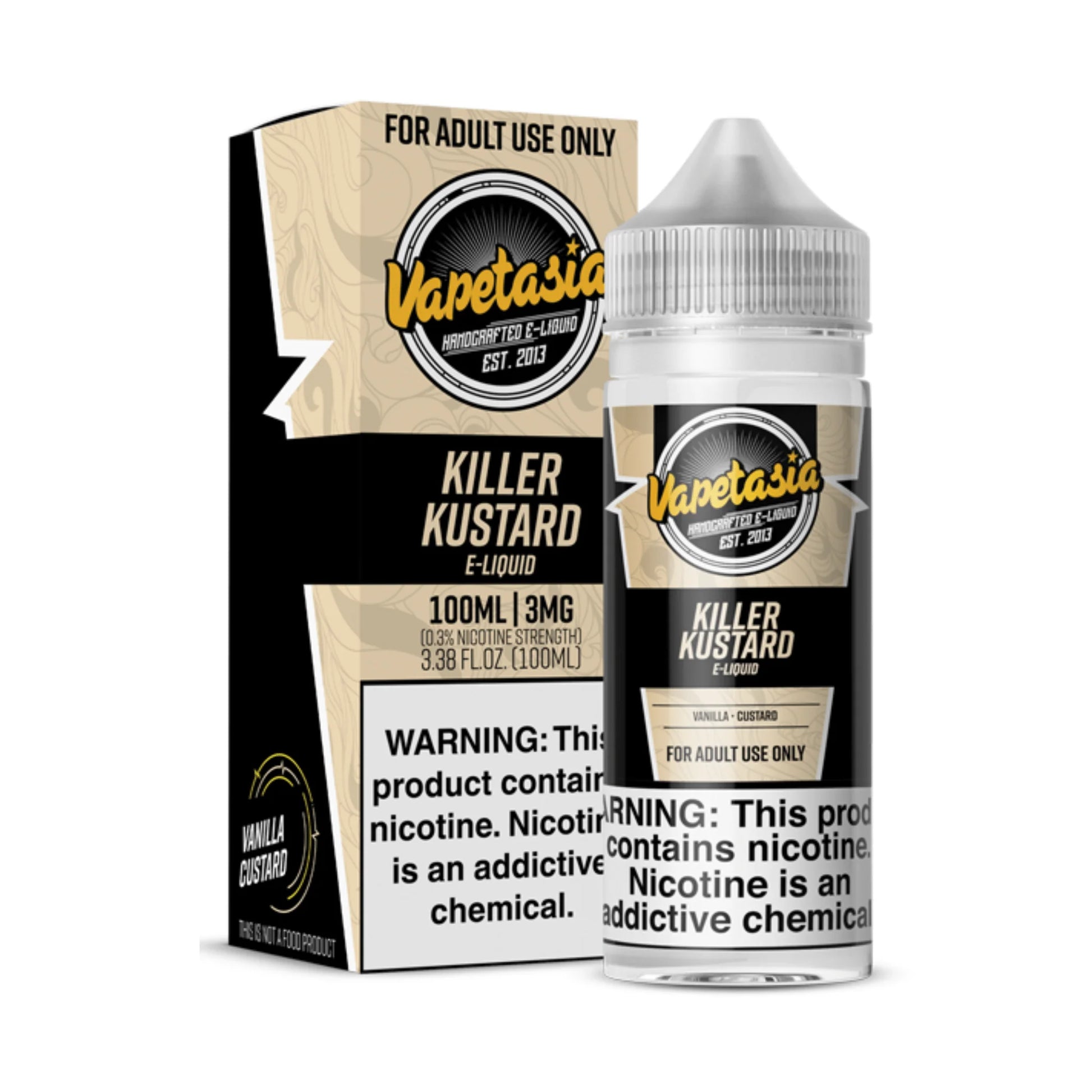 Vapetasia Original Killer Kustard e-liquid bottle