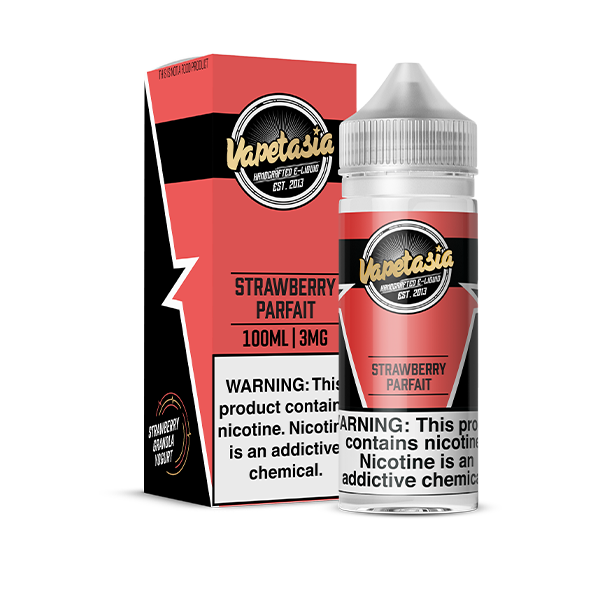 Vapetasia Strawberry Parfait e-liquid bottle