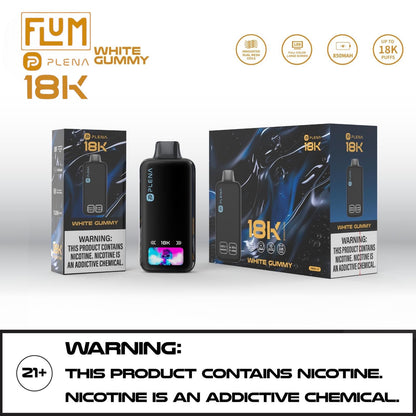 Premium FLUM PLENA 18K NICOTINE DISPOSABLE VAPE | $14.99