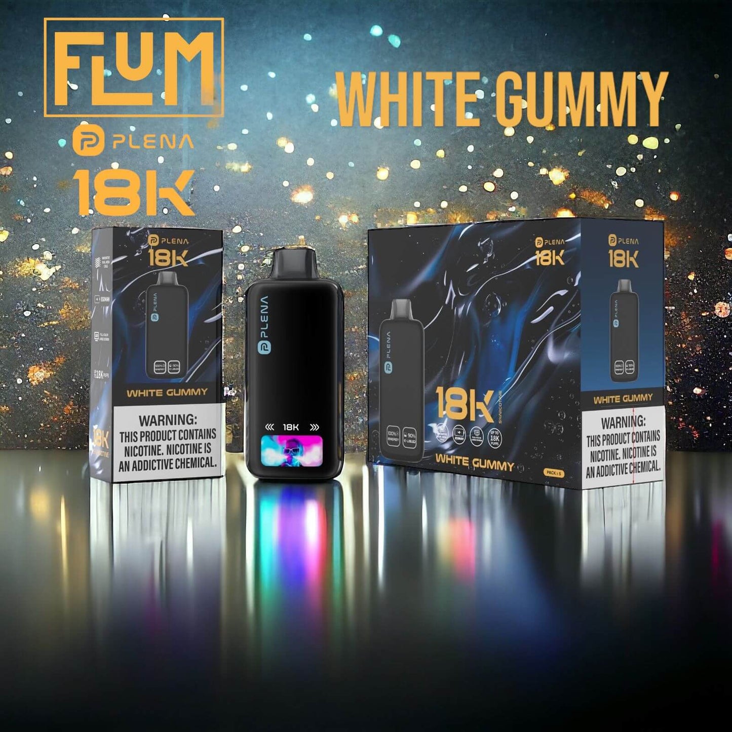 Premium FLUM PLENA 18K NICOTINE DISPOSABLE VAPE | $14.99