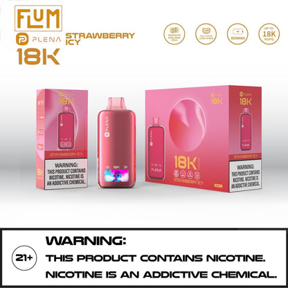 Premium FLUM PLENA 18K NICOTINE DISPOSABLE VAPE | $14.99