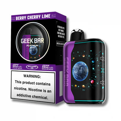 Berry Cherry Lime Geek Bar Pulse X Platinum Edition 25K Disposable Vape