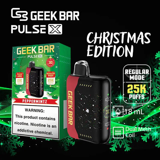 Peppermintz Geek Bar Pulse X 25k Christmas Edition