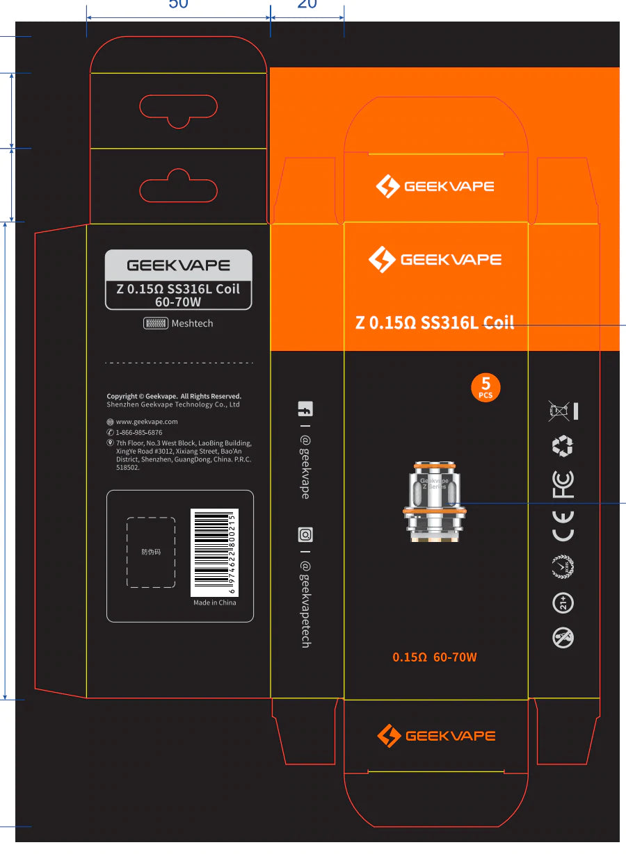 Geekvape Z Series CoilS 5pcs/pack